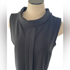 BANANA REPUBLIC Black Sleeveless Wide Turtleneck Top Preppy Casual Size LARGE